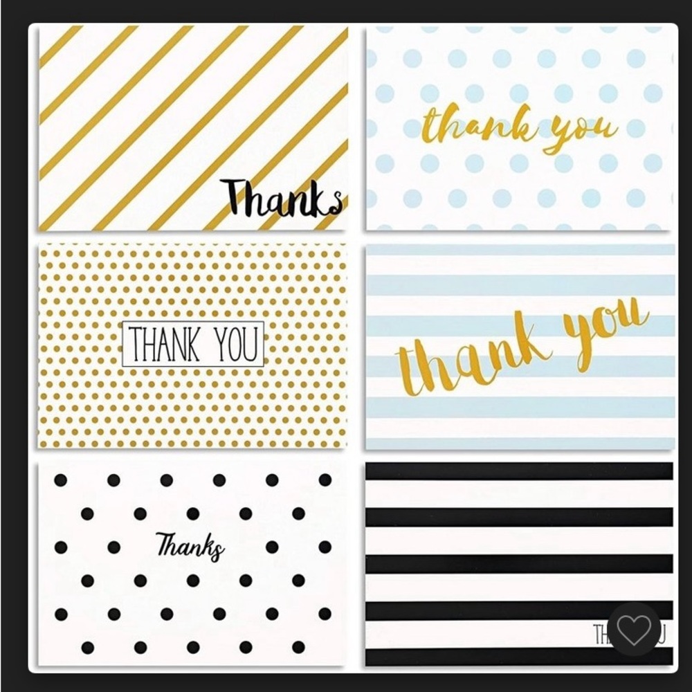 Thank You Notes with Envelopes Set